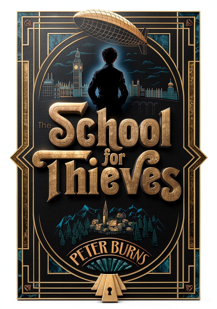 Installing The School for Thieves Kindle eBook by Aladdin Spy Historical Novel on a wooden desk