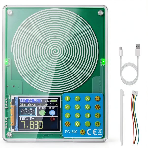 7.83Hz Schumann Resonance Generator Battery Powered, Ultra Low Frequency Generator for Healing, 0.001Hz-200KHz Adjustable Schumann Sine Wave Resonance Generator, Frequency Healing Device-0
