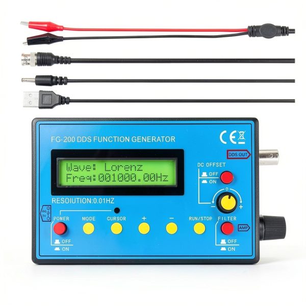 0.01Hz-500kHz DDS Signal Function Generator 7.83HZ Schumann Resonator Frequency Generator Portable Multifunction Waveform Generator,Ideal for Oscilloscope Calibration,-5