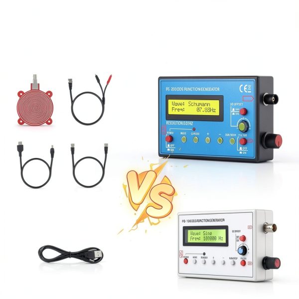 1Hz-500kHz DDS Signal Generator with Schumann Resonator, Portable Multifunction Waveform Generator with AC/DC Power, Ideal for Oscilloscope Calibration, Audio Testing, and Stress Relief-3