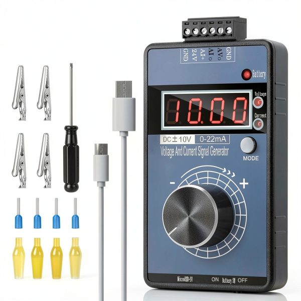 Riiai DC 0-10V 0/4-20mA Voltage Signal Generator with 4‑Digit Display-0