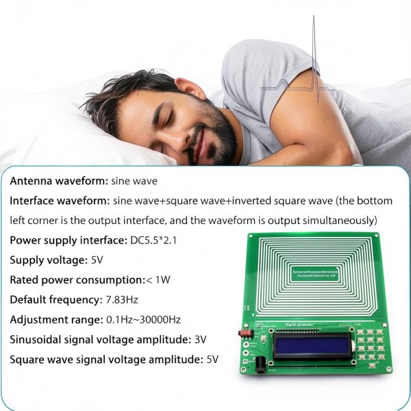 Schumann Wave Resonance Generator 7.83Hz,Adjustable Sine Wave Resonance Generator 0.01Hz~200000Hz Ultra-Low Frequency Pulse Generator Comes with A Complimentary Power Cord-2