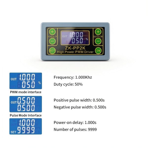 ZK-PP2K PWM Signal Generator 1Hz-150KHz Motor Speed Control Module-3