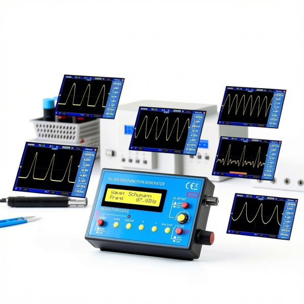 1Hz-500kHz DDS Signal Generator with Schumann Resonator, Portable Multifunction Waveform Generator with AC/DC Power, Ideal for Oscilloscope Calibration, Audio Testing, and Stress Relief-1